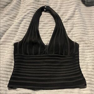 Cache Elegant Black Halter